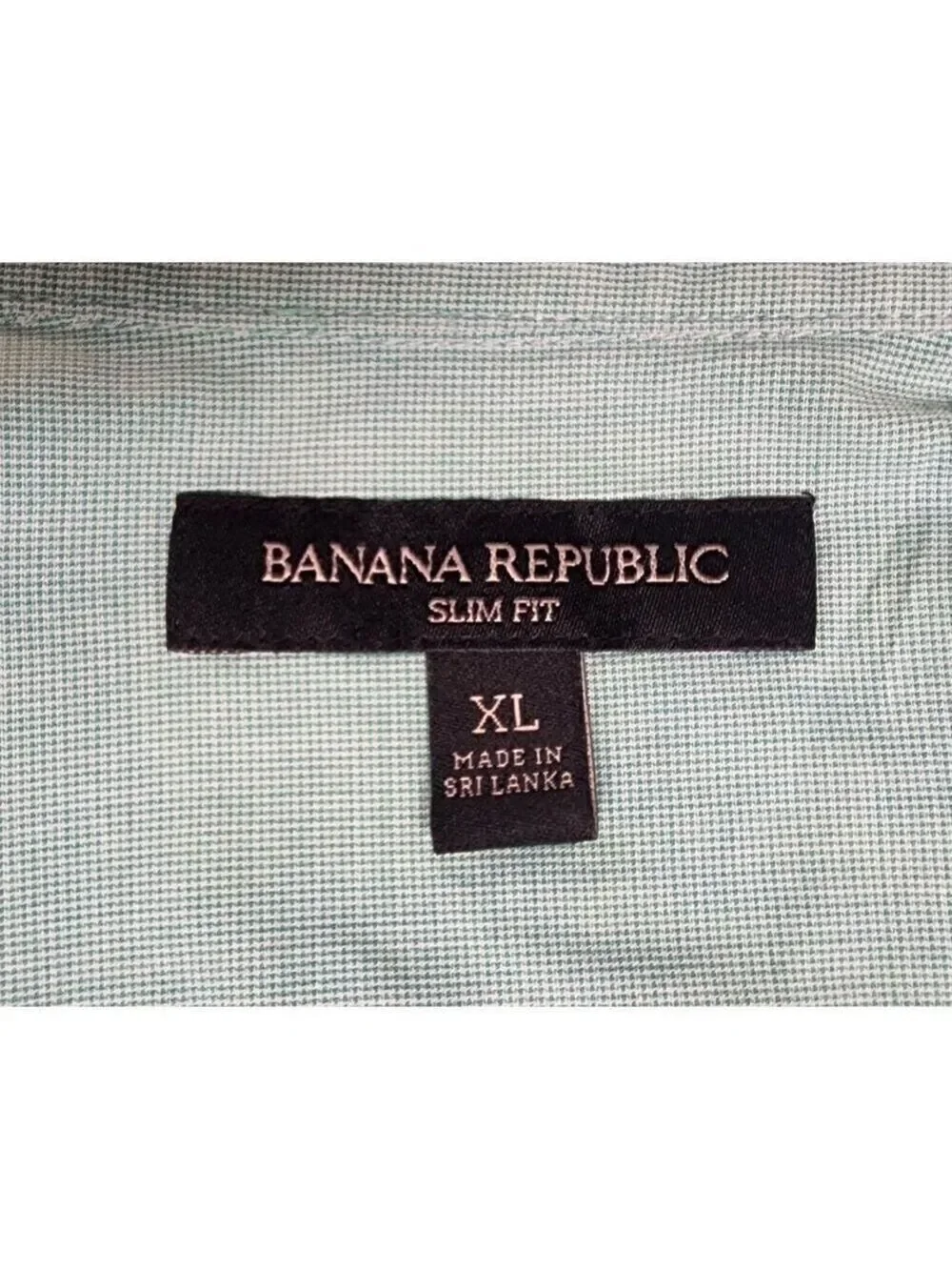 Banana Republic Mens Slim Fit Button Up Long Sleeve Shirt Size XL Mint Green
